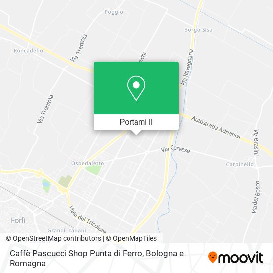 Mappa Caffè Pascucci Shop Punta di Ferro