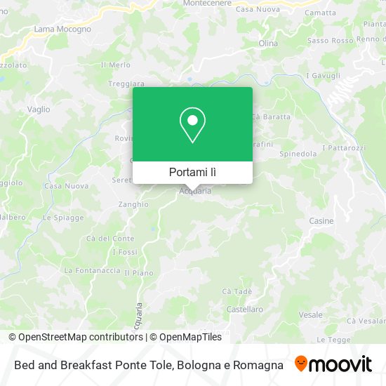 Mappa Bed and Breakfast Ponte Tole
