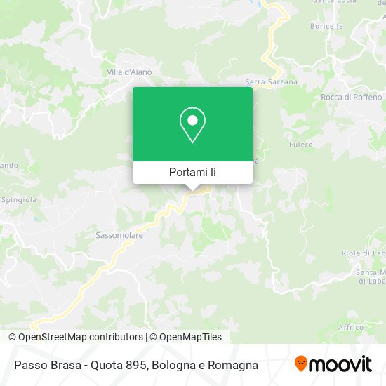 Mappa Passo Brasa - Quota 895