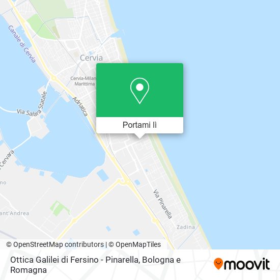 Mappa Ottica Galilei di Fersino - Pinarella