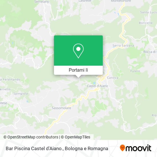 Mappa Bar Piscina Castel d'Aiano.
