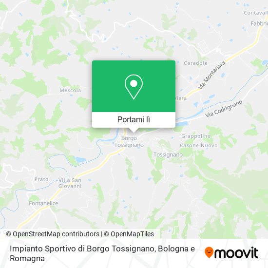 Mappa Impianto Sportivo di Borgo Tossignano