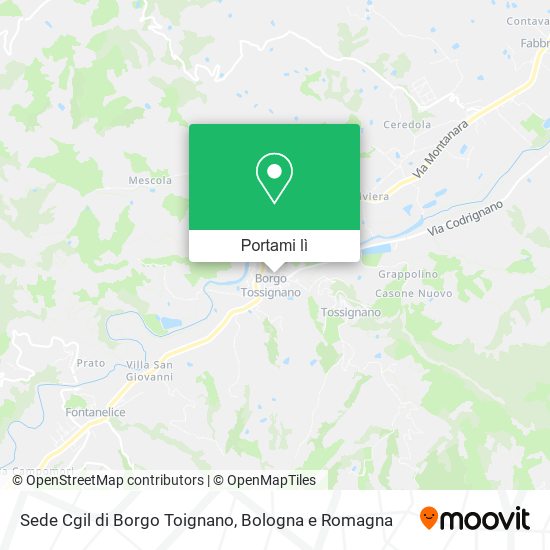 Mappa Sede Cgil di Borgo Toignano