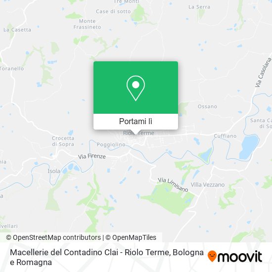 Mappa Macellerie del Contadino Clai - Riolo Terme