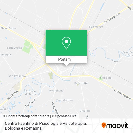 Mappa Centro Faentino di Psicologia e Psicoterapia