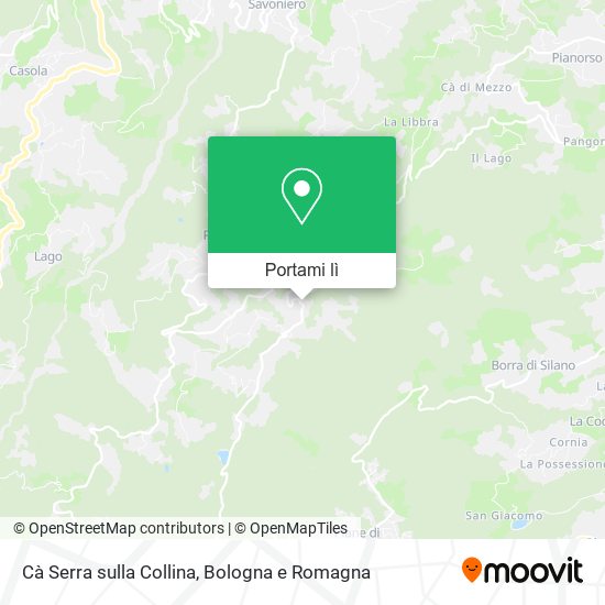 Mappa Cà Serra sulla Collina