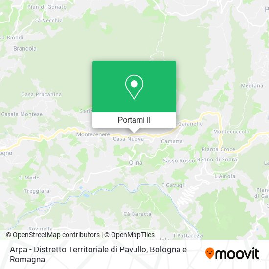 Mappa Arpa - Distretto Territoriale di Pavullo