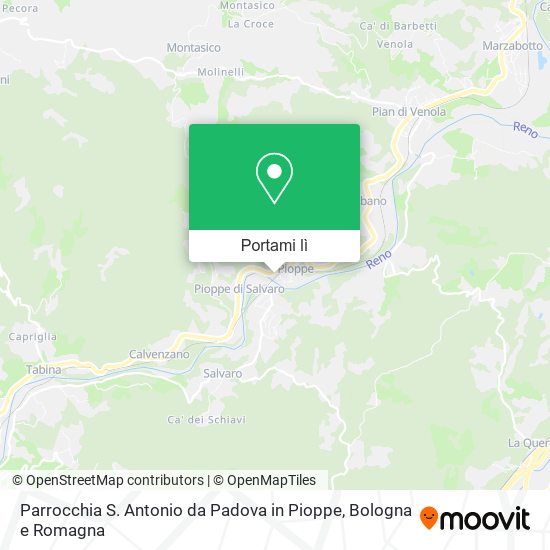 Mappa Parrocchia S. Antonio da Padova in Pioppe