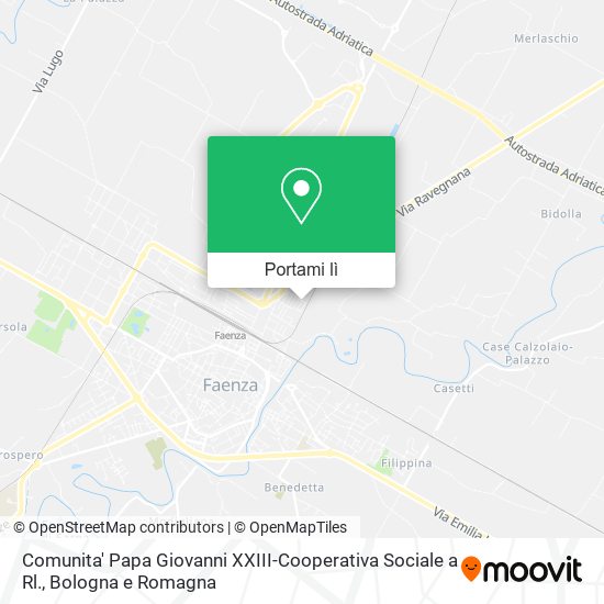 Mappa Comunita' Papa Giovanni XXIII-Cooperativa Sociale a Rl.