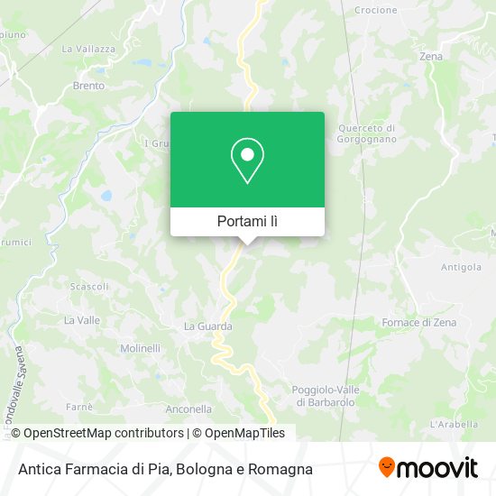 Mappa Antica Farmacia di Pia