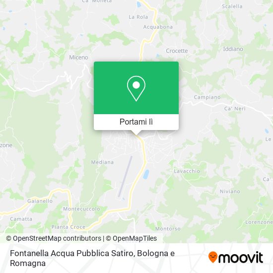 Mappa Fontanella Acqua Pubblica Satiro