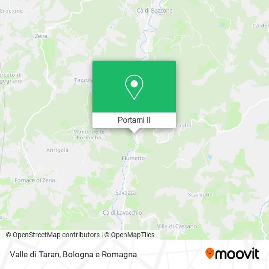 Mappa Valle di Taran