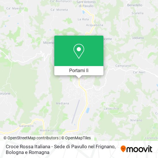 Mappa Croce Rossa Italiana - Sede di Pavullo nel Frignano