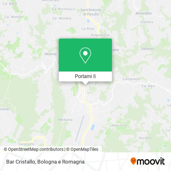 Mappa Bar Cristallo