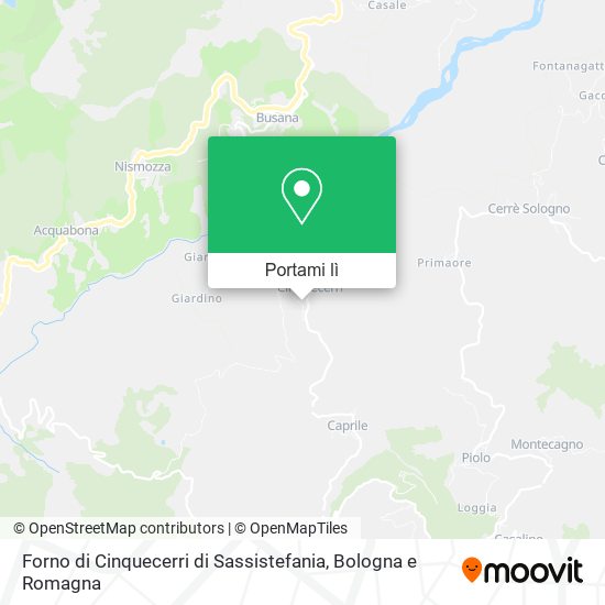 Mappa Forno di Cinquecerri di Sassistefania