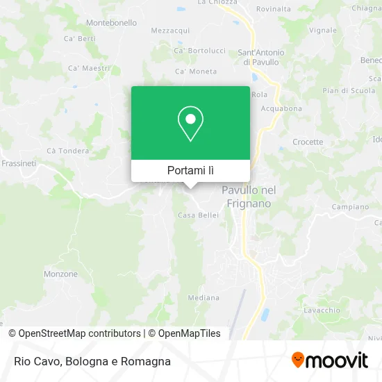 Mappa Rio Cavo