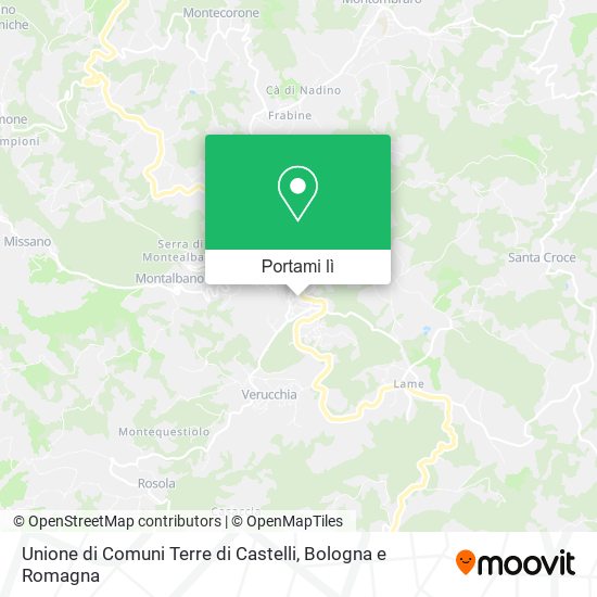 Mappa Unione di Comuni Terre di Castelli