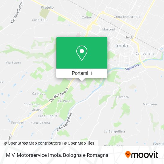 Mappa M.V. Motorservice Imola