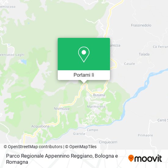 Mappa Parco Regionale Appennino Reggiano