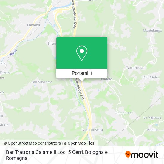 Mappa Bar Trattoria Calamelli Loc. 5 Cerri