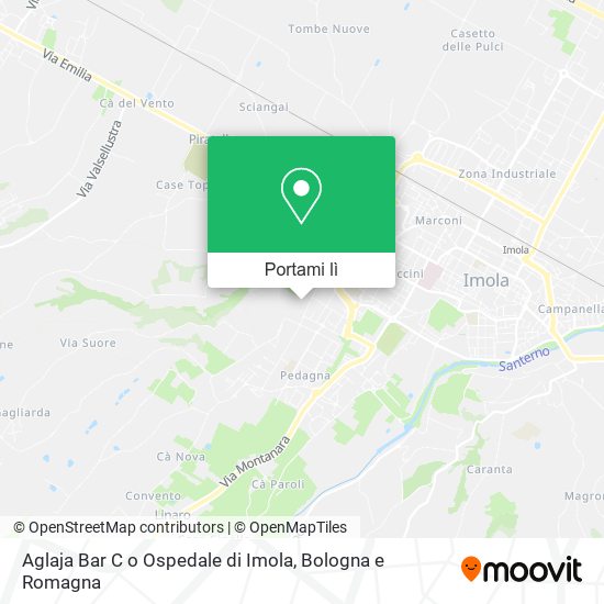Mappa Aglaja Bar C o Ospedale di Imola