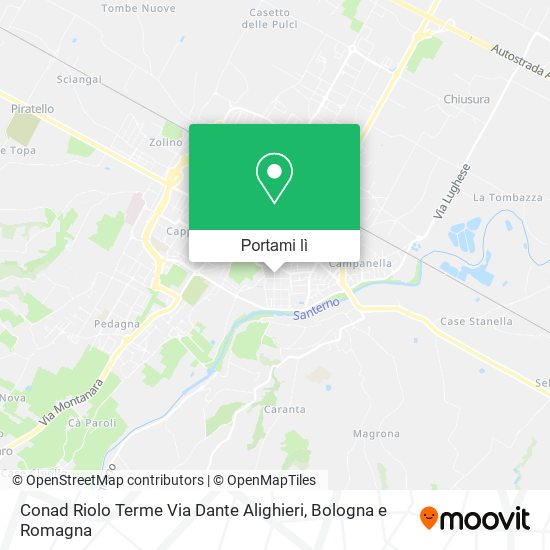 Mappa Conad Riolo Terme Via Dante Alighieri