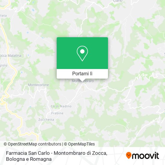 Mappa Farmacia San Carlo - Montombraro di Zocca