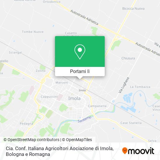 Mappa Cia. Conf. Italiana Agricoltori Aociazione di Imola