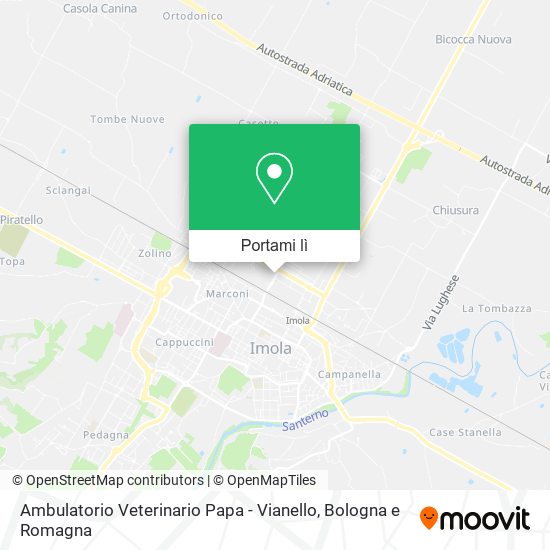 Mappa Ambulatorio Veterinario Papa - Vianello
