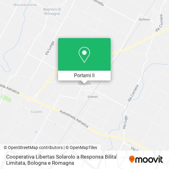 Mappa Cooperativa Libertas Solarolo a Responsa Bilita' Limitata