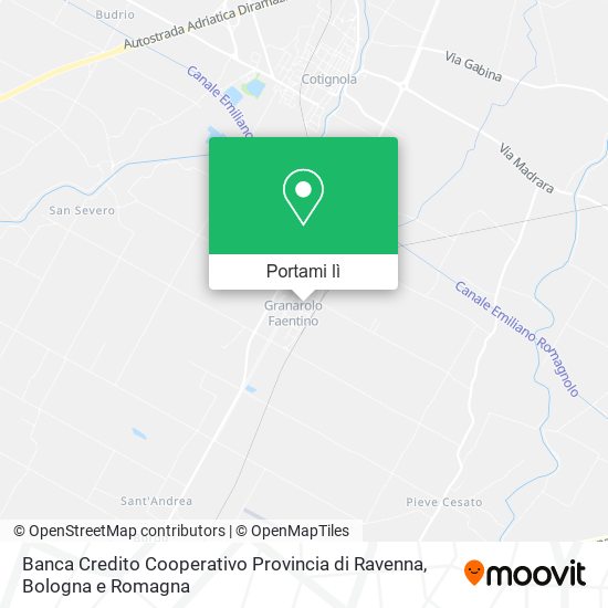 Mappa Banca Credito Cooperativo Provincia di Ravenna