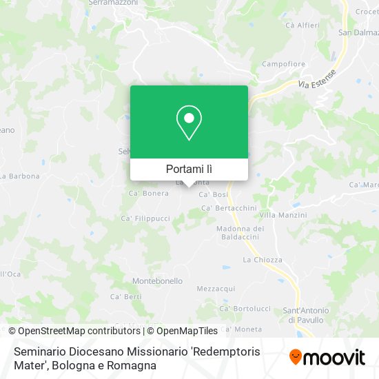 Mappa Seminario Diocesano Missionario 'Redemptoris Mater'