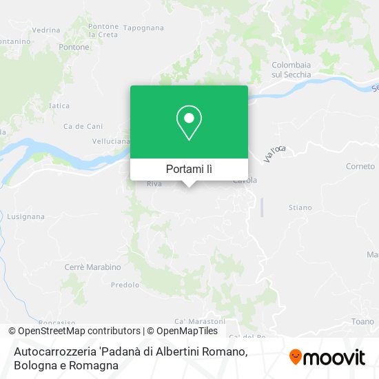 Mappa Autocarrozzeria 'Padanà di Albertini Romano