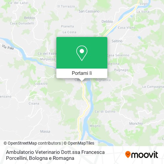 Mappa Ambulatorio Veterinario Dott.ssa Francesca Porcellini
