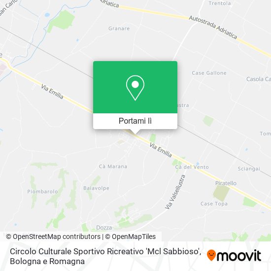 Mappa Circolo Culturale Sportivo Ricreativo 'Mcl Sabbioso'