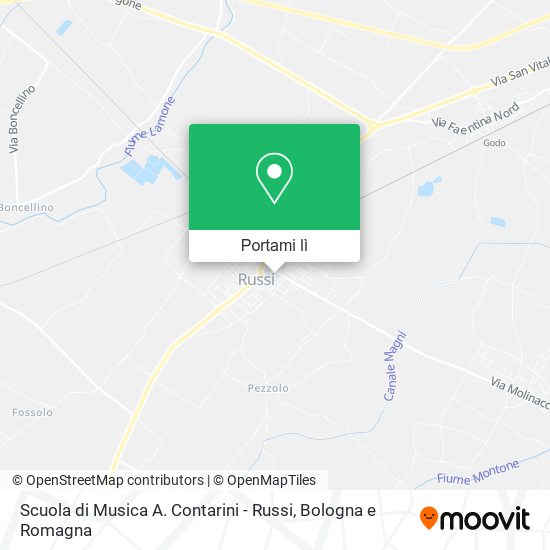 Mappa Scuola di Musica A. Contarini - Russi
