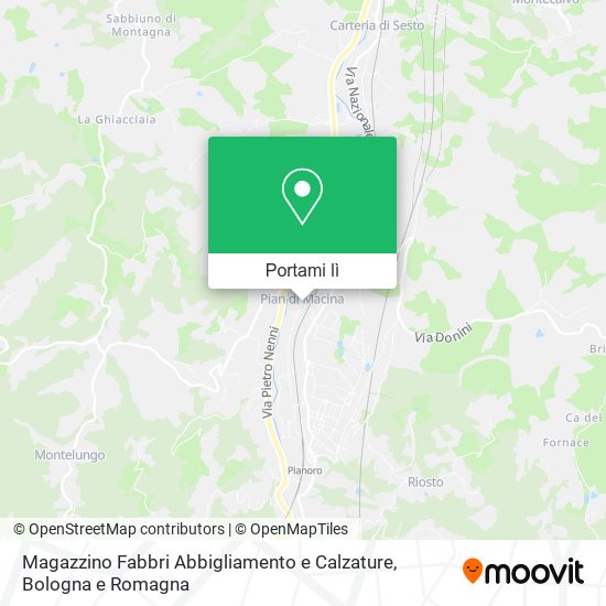 Mappa Magazzino Fabbri Abbigliamento e Calzature