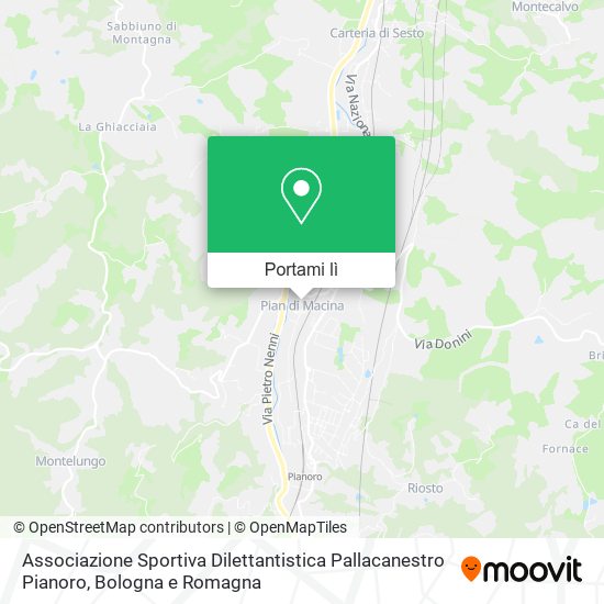 Mappa Associazione Sportiva Dilettantistica Pallacanestro Pianoro