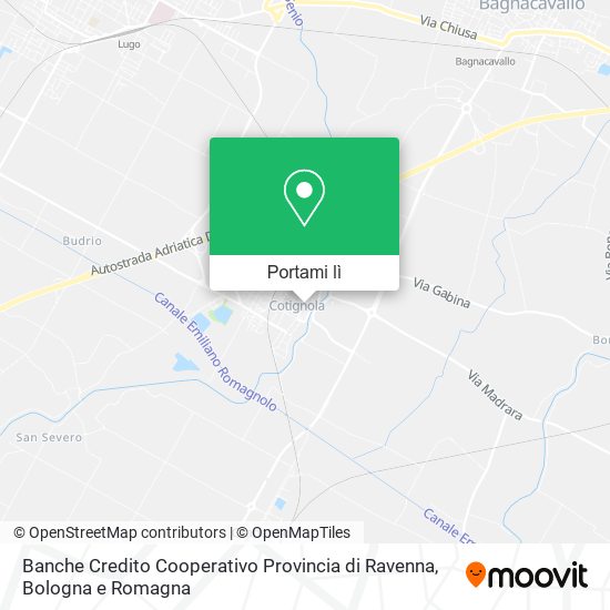 Mappa Banche Credito Cooperativo Provincia di Ravenna