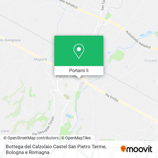 Mappa Bottega del Calzolaio Castel San Pietro Terme