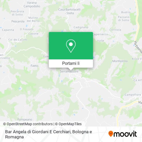 Mappa Bar Angela di Giordani E Cerchiari