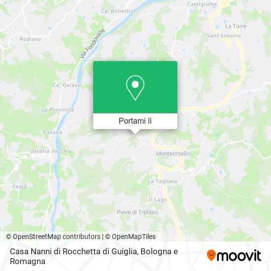 Mappa Casa Nanni di Rocchetta di Guiglia