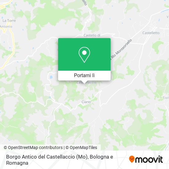 Mappa Borgo Antico del Castellaccio (Mo)