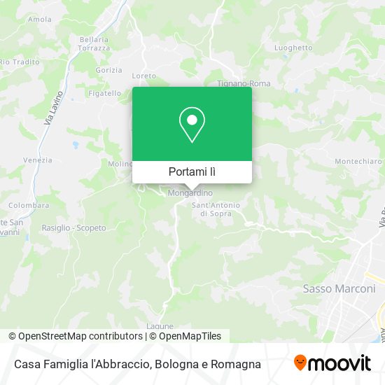 Mappa Casa Famiglia l'Abbraccio