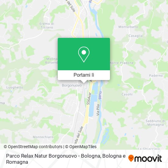 Mappa Parco Relax Natur Borgonuovo - Bologna