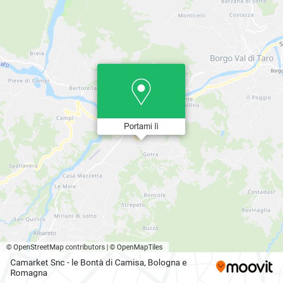 Mappa Camarket Snc - le Bontà di Camisa