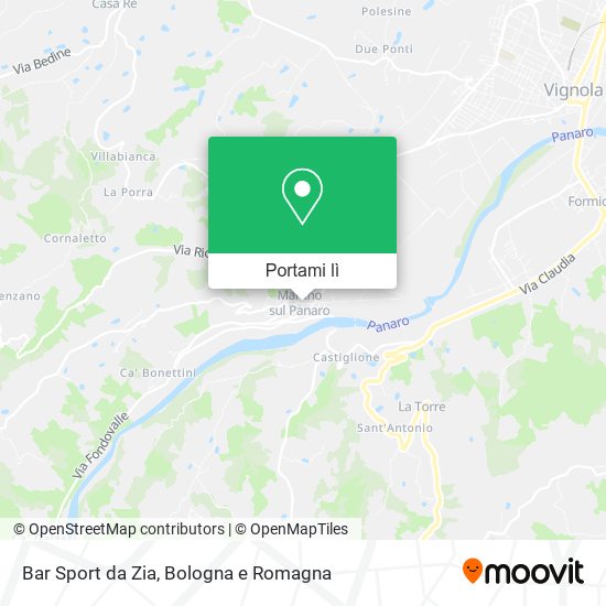Mappa Bar Sport da Zia