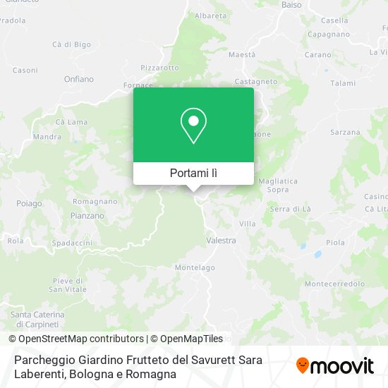 Mappa Parcheggio Giardino Frutteto del Savurett Sara Laberenti