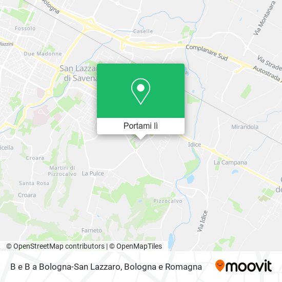 Mappa B e B a Bologna-San Lazzaro