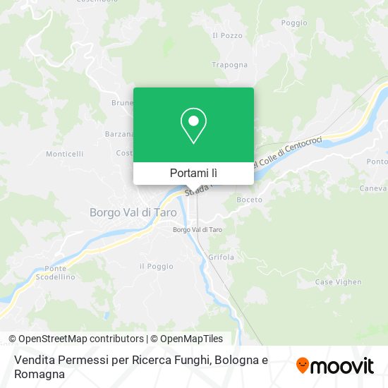 Mappa Vendita Permessi per Ricerca Funghi